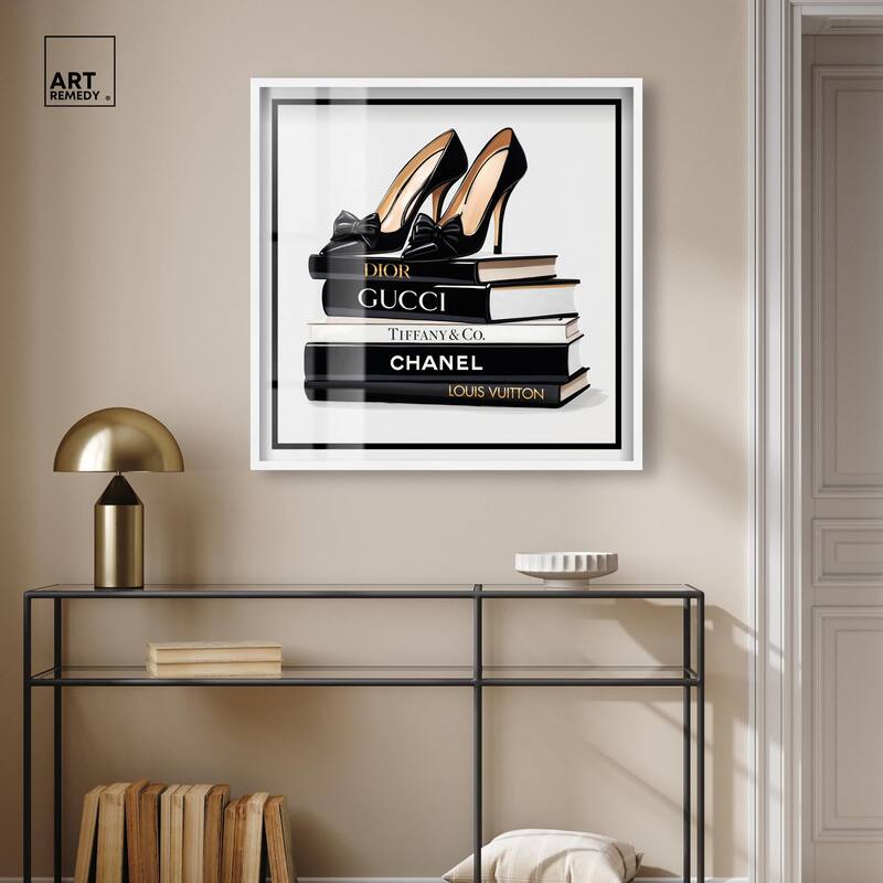 Ink Books and Heels Shadowbox by Art Remedy