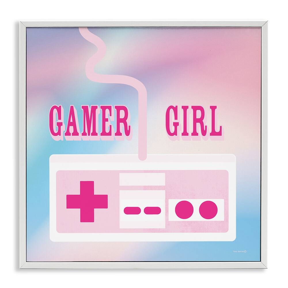 Stupell Pastel Gamer Girl Controller Framed Giclee Art Design By Yass Naffas Designs