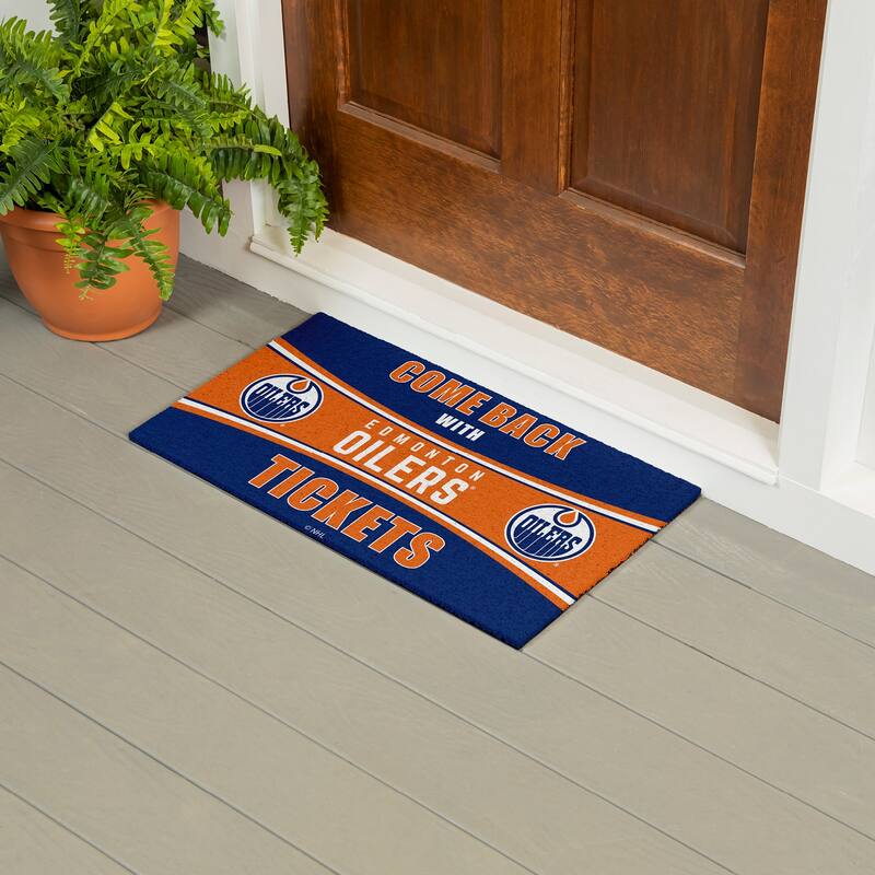 Detroit Red Wings 28 in. x 16 in. PVC "Come Back With Tickets" Trapper Door Mat