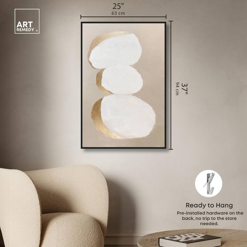 Stacked Stones I Canvas by Art Remedy