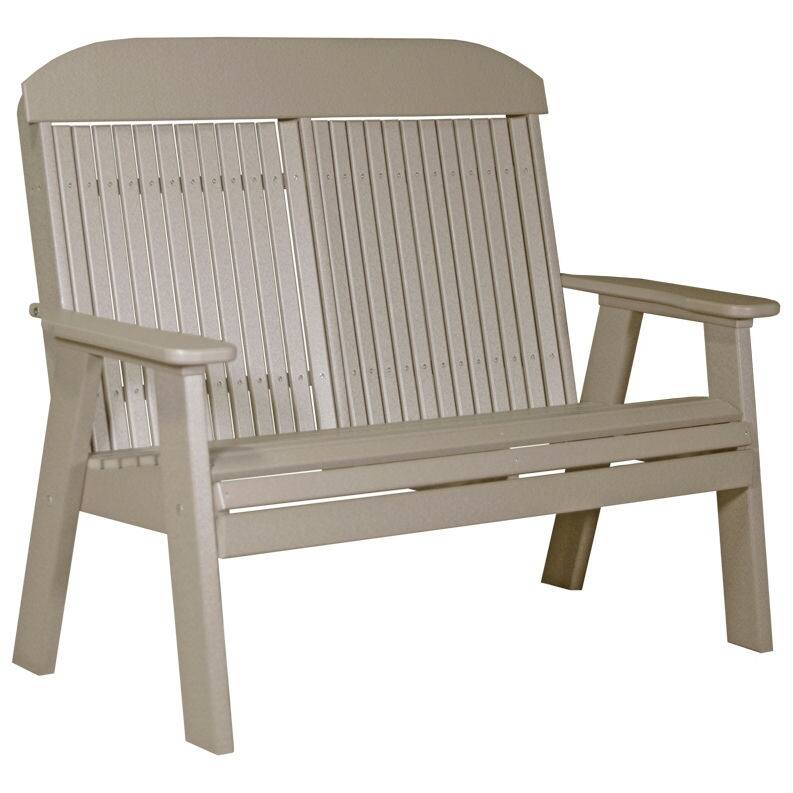 Poly Lumber Classic Bench - 4' - Weatherwood