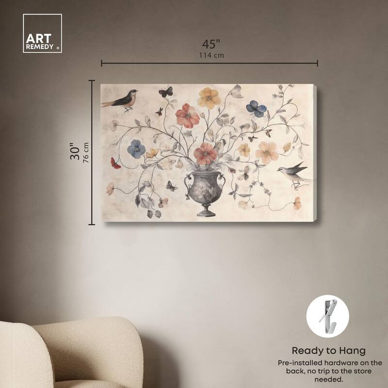Antique Bouquet Canvas by Art Remedy, Gallery Wrapped