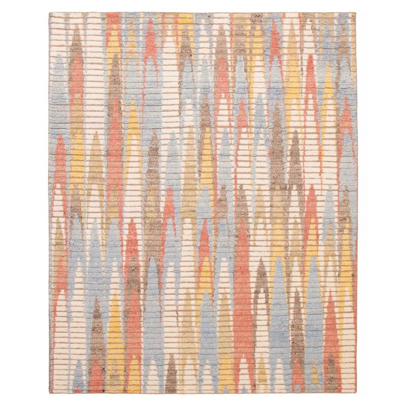 ECARPETGALLERY Hand-knotted Tangier Multi Color Wool Rug - 8'0 x 9'9 - Multi Color - 8'0 x 9'9
