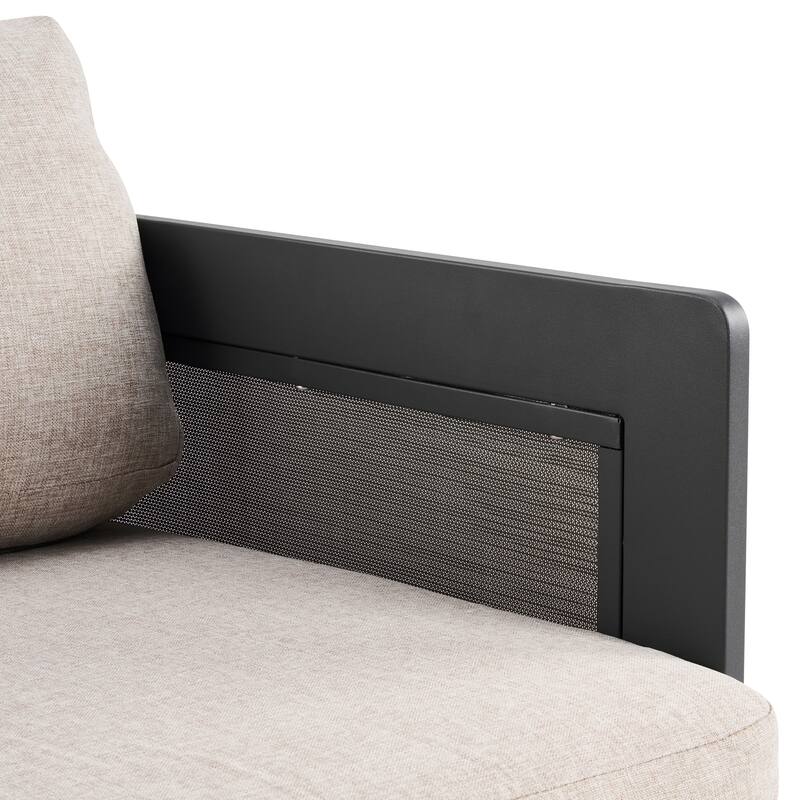 Christopher Knight Home - Mona Modern Outdoor Aluminum Club Chair with Olefin Cushions