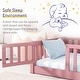 preview thumbnail 77 of 78, Twin/Full/Queen Size Floor Bed with Safety Guardrails, Toddler Floor Bed for Girls and Boys