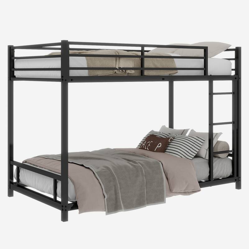 GDFStudio - Heavy-Duty Metal Twin over Twin Bunk Bed Frame