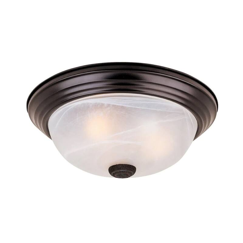 Designers Fountain 2 Light 11.25" Flush Mount with Alabaster Glass