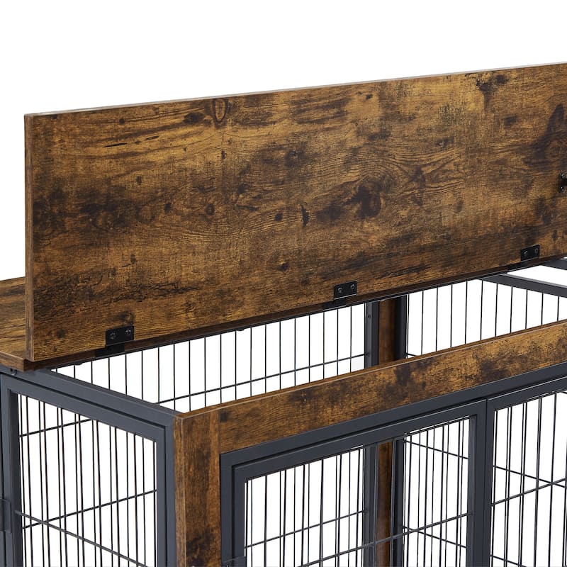 Bedroom Dog House Dog Room with Rolling Casters and Premium Latches Dog Cage Dog Kennel Dog Crate