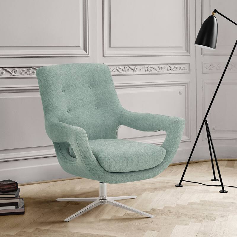 Armen Living Quinn Adjustable Swivel Accent Chair