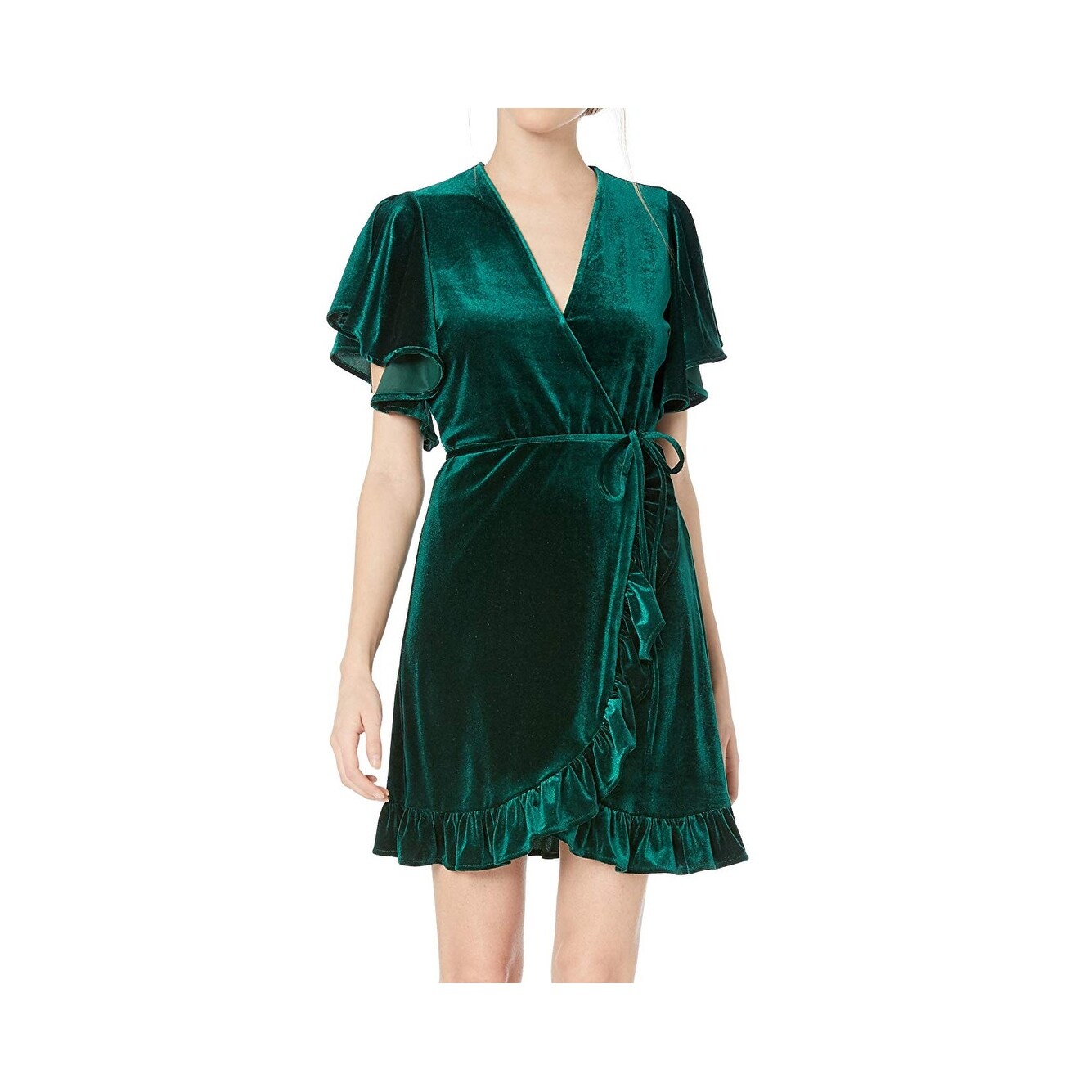 bb dakota night fever velvet wrap dress
