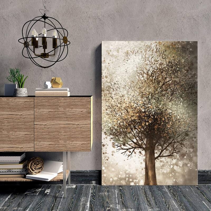 Tree Canvas Brown Wall Art Fantasy Tree Painting Auntumn