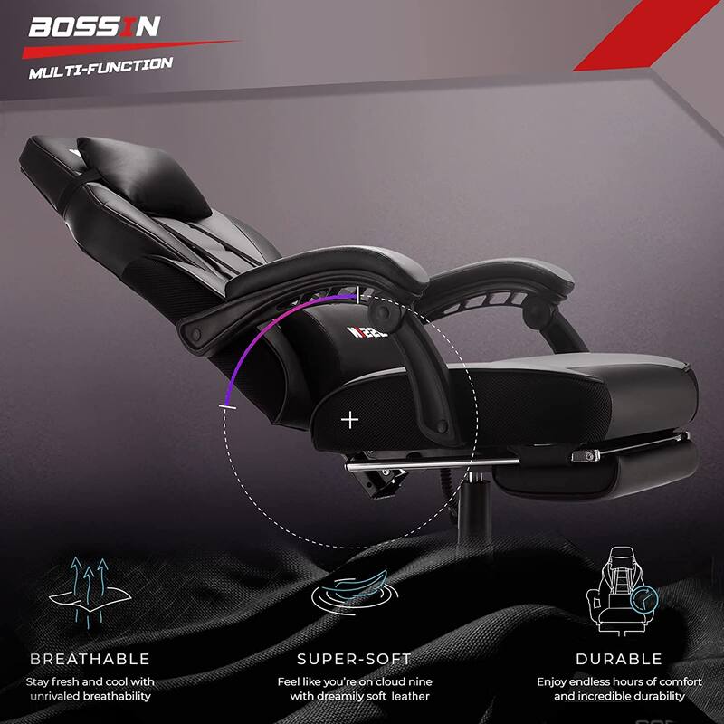 BOSSIN Racing Style Gaming Chair,400 lbs Big and Tall gamer chair High Back Computer Chair