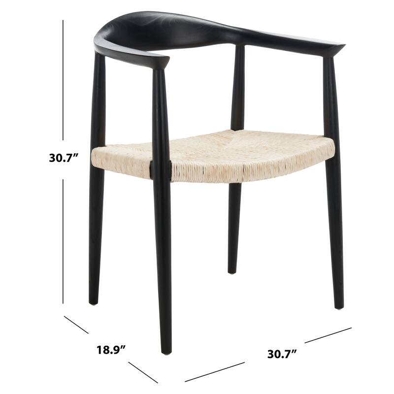 SAFAVIEH Besse Foc Twist Accent Chair - 24.8" W x 18.9" L x 30.7" H - 25Wx19Dx31H