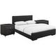 preview thumbnail 3 of 36, Hindes Faux Leather Upholstered Platform Bedroom Set (Multiple Colors)