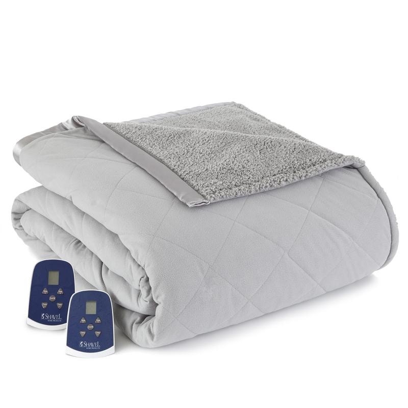 Sherpa Electric Heated Blanket by Micro flannel EBSHKGGRS