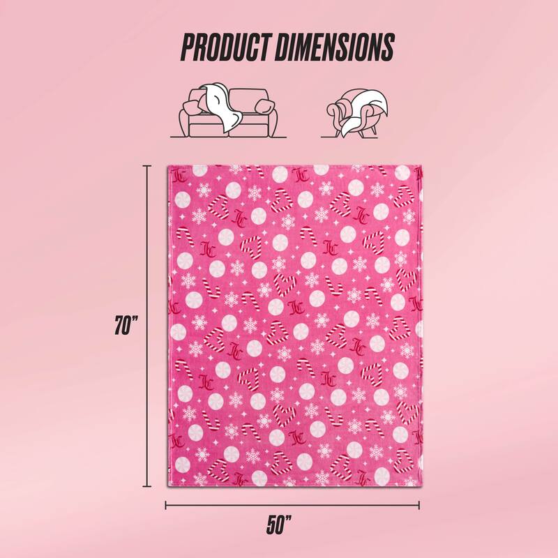 Juicy Couture Holiday Plush Throw Blankets
