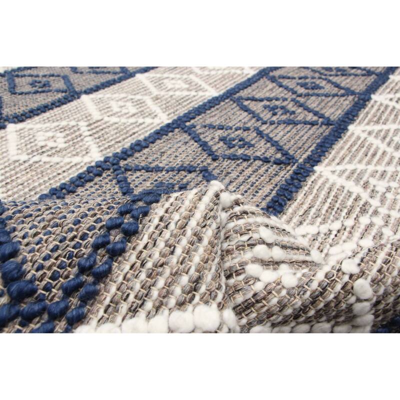 ECARPETGALLERY Braid weave Sienna Taupe Wool Rug - 5'1 x 8'1