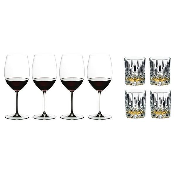 Riedel 4 Veritas Cabernet Glasses And 4 Tumbler Collection Spey Whisky On Sale Overstock