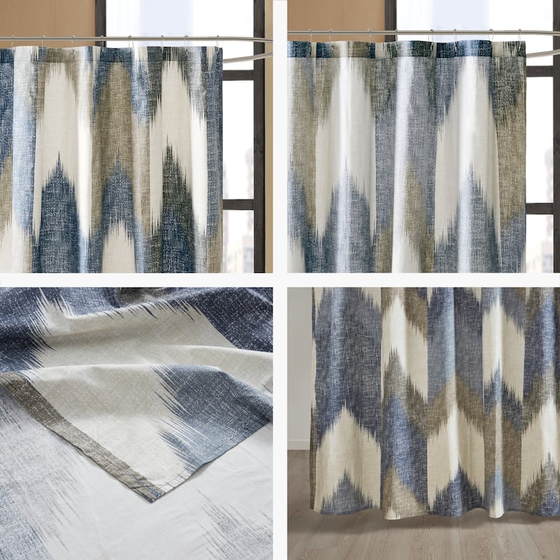 INK+IVY Alpine Cotton Printed Shower Curtain