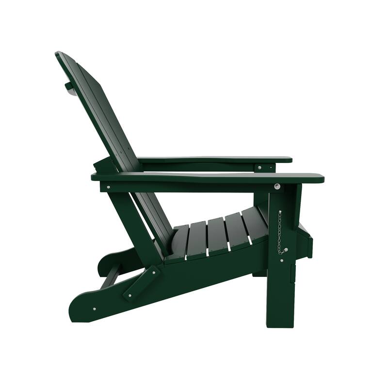 POLYTRENDS Laguna Folding Poly Eco-Friendly All Weather Outdoor Adirondack Chair