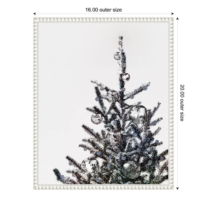Disco Christmas Tree I by Victoria Barnes Framed Canvas Wall Art Print - 16 x 20 in
