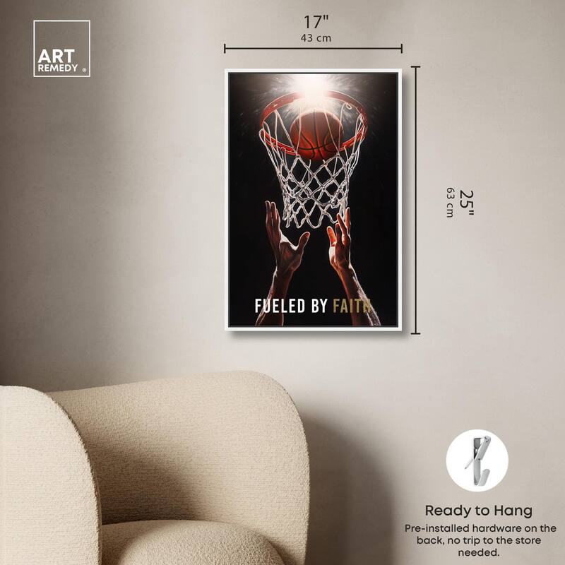 Fueled by Faith Basketball Canvas by Art Remedy