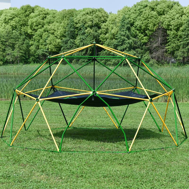 13ft Geometric Dome Climber Play Center with Rust & Uv Resistant, Supporting 1000lbs, Kids Jungle Gym Playground Indoor/Outdoor