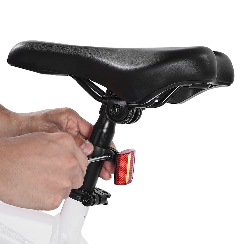 Lightweight Hybrid Bike with 7-Speed, Disc Brakes, Adjustable Seat - 68.92x25.20x(36.22-40.09) inch