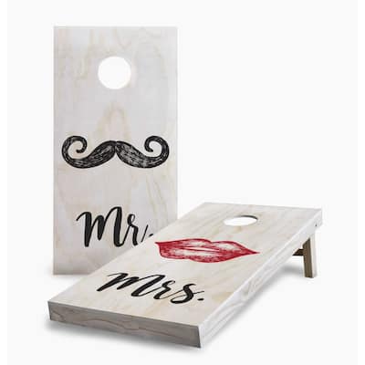 Mr and Mrs Lips Wedding Cornhole Boards