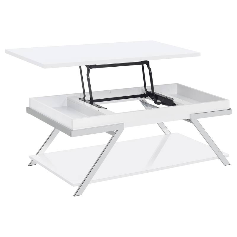 Marcia Coffee And End Table Set White High Gloss