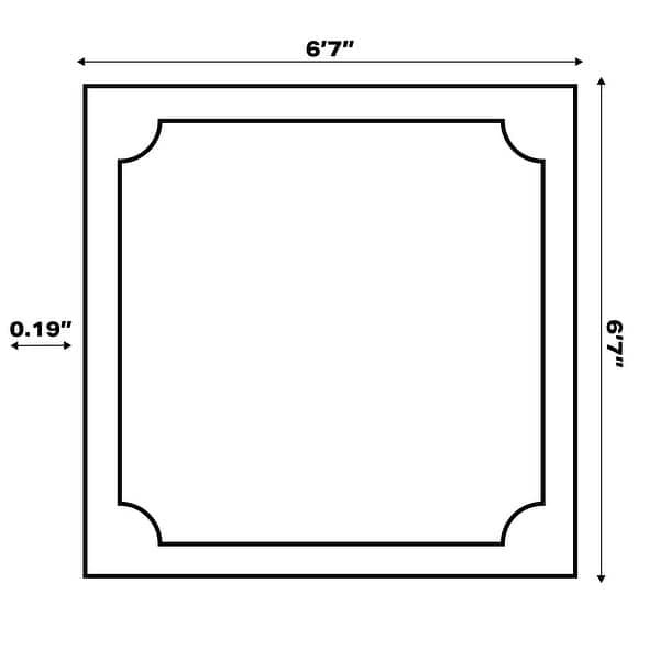 dimension image slide 20 of 23, JONATHAN Y Galon Palm Frond Indoor/Outdoor Area Rug