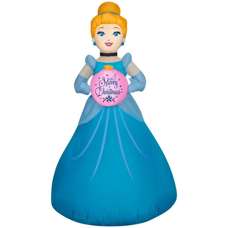Gemmy Christmas Inflatable Cinderella with Ornament, 3.5 ft Tall