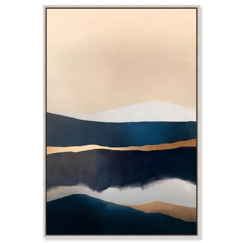 Golden Seam I Canvas by Art Remedy - 30" x 45" - Silver