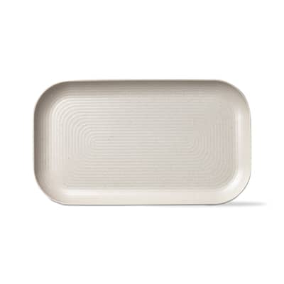 Cream Brooklyn Melamine Plastic Dinning Serving Platter Dishwasher Safe Indoor/Outdoor 17x10 inch Serving Platter - Beige