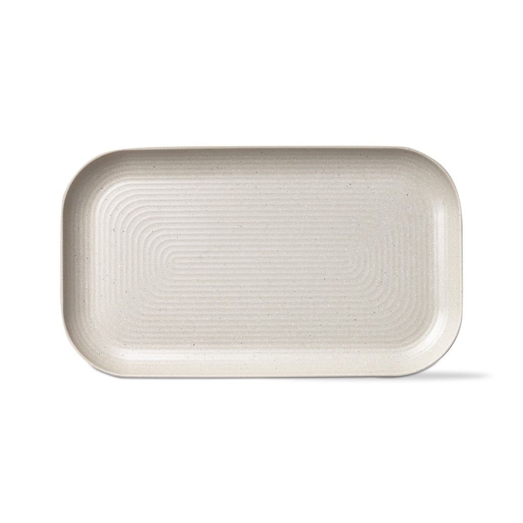 Cream Brooklyn Melamine Plastic Dinning Serving Platter Dishwasher Safe Indoor/Outdoor 17x10 inch Serving Platter - Beige