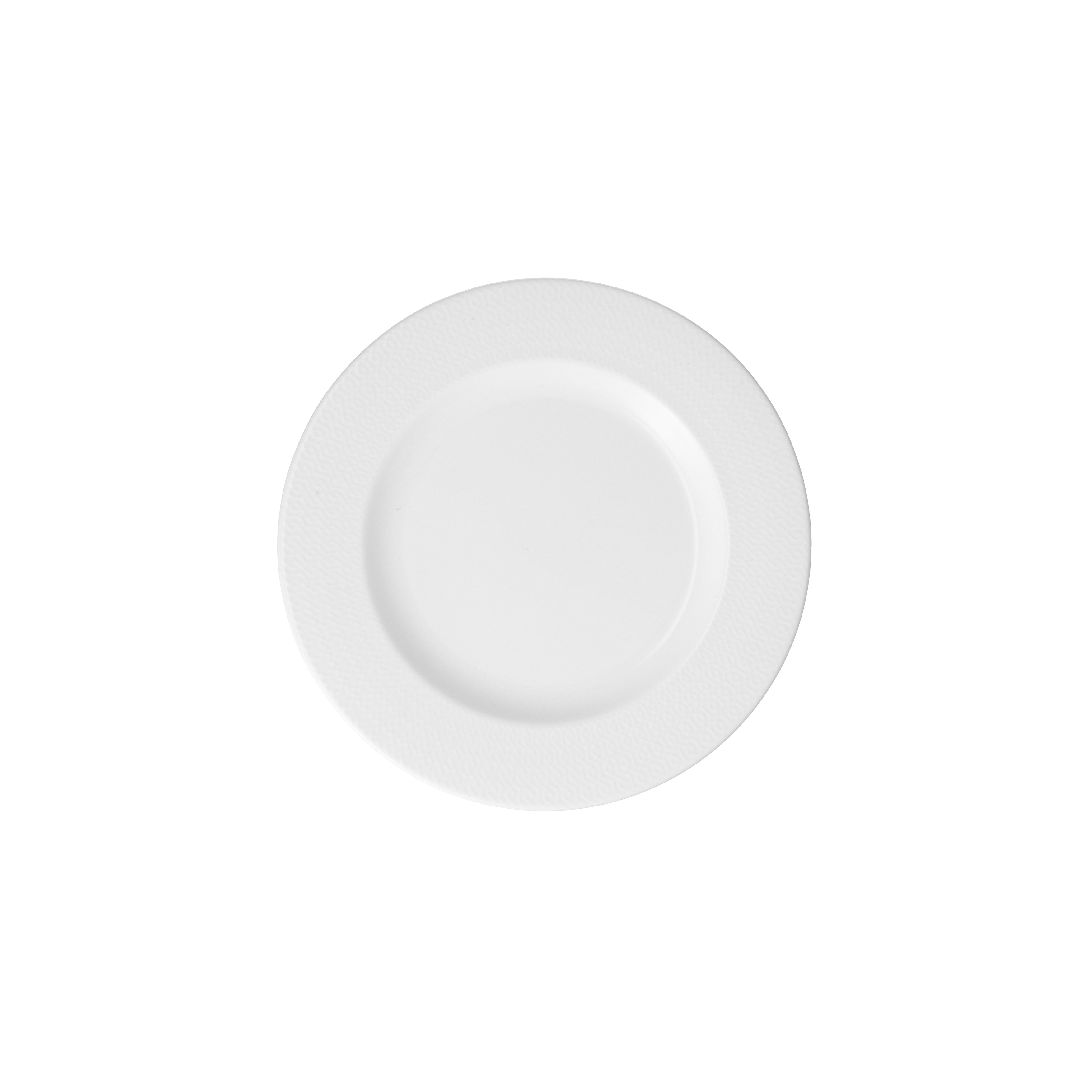 Fortessa Ornament Bone China, 9" Salad/Dessert Plate (Set of 4), White/Black
