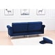 preview thumbnail 36 of 78, Legend Furniture Covertible Velvet Sofa Bed Sleeper