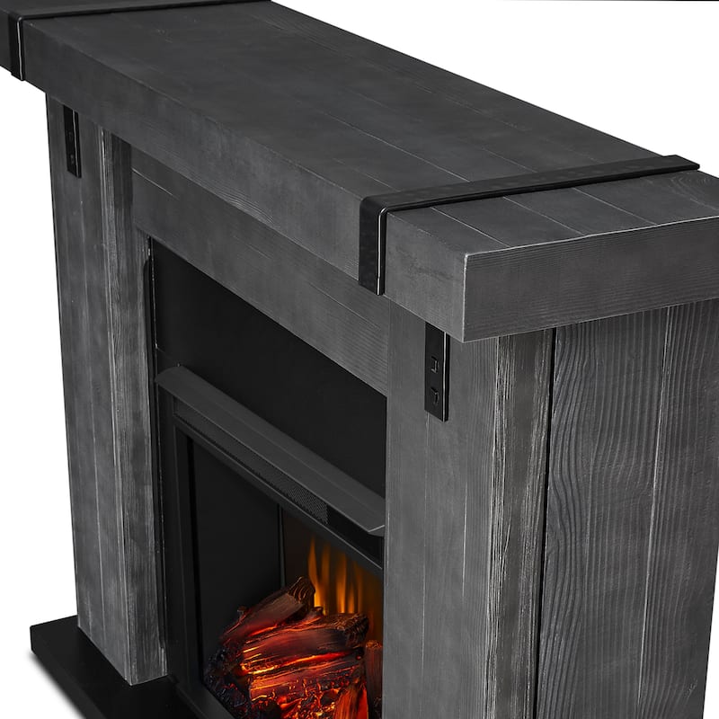 Aspen 48.5" Electric Fireplace in Gray Barnwood by Real Flame