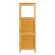 preview thumbnail 5 of 7, Household Essentials Bamboo 3-Tier Slatted Shelf with Crates - 11.8"L x 11.8"W x 35.0"H