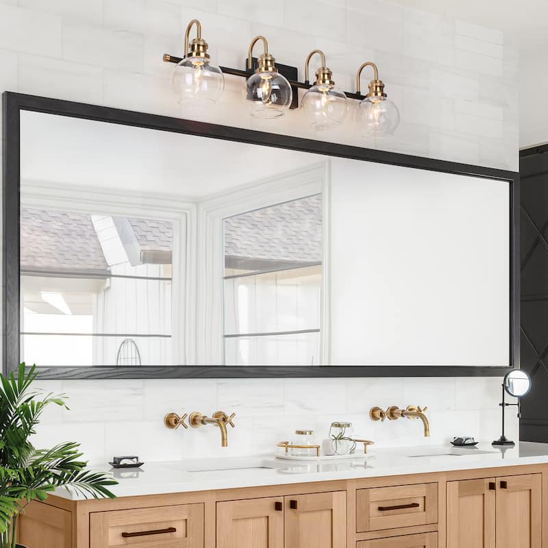 Modern Black Gold 2/3/4 Lights Bathroom Vanity Lights Globe Wall Sconce Lighting