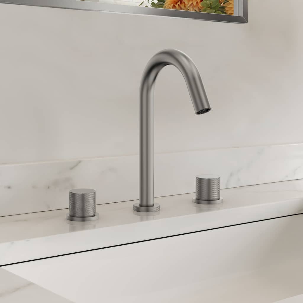 High-Arc Bathroom Sink Faucet for Vanity, 3-Hole 2-Handle Bathroom Faucet with Drain Assembly