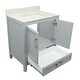 preview thumbnail 109 of 146, Nevado 37" Bathroom Vanity with Cultured Marble Vanity Top Sink in White with White Basin