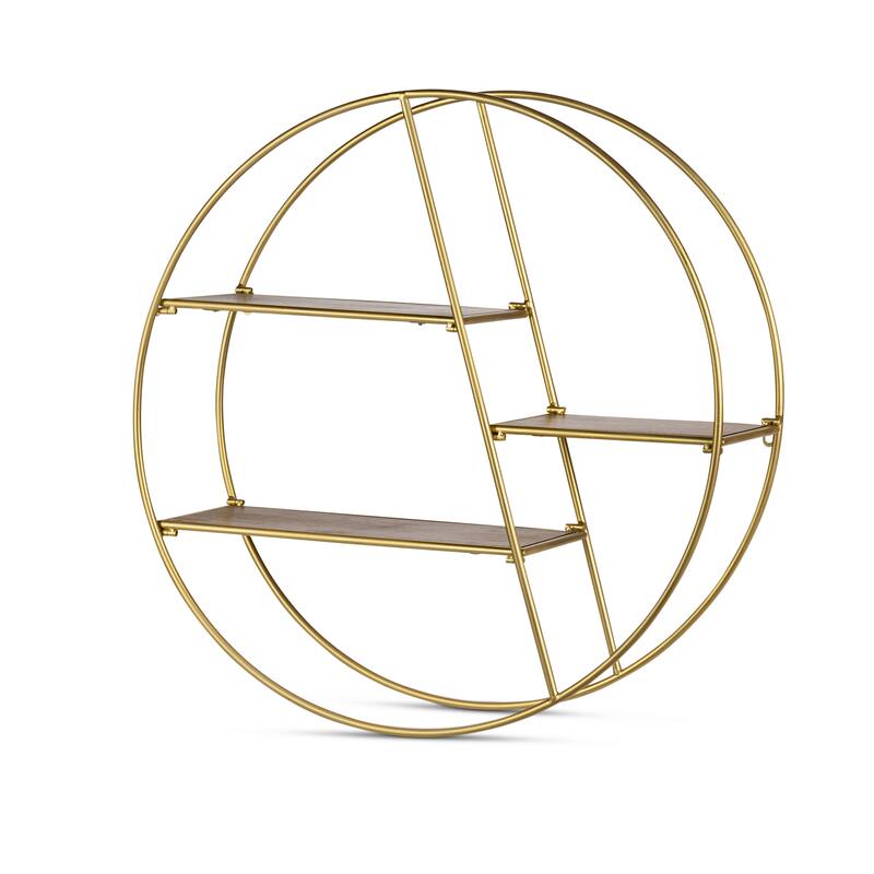 28 in H Foldable Round Wall Shelf