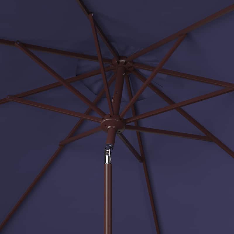 SAFAVIEH Outdoor Beguna 11Ft Auto Tilt Market Umbrella