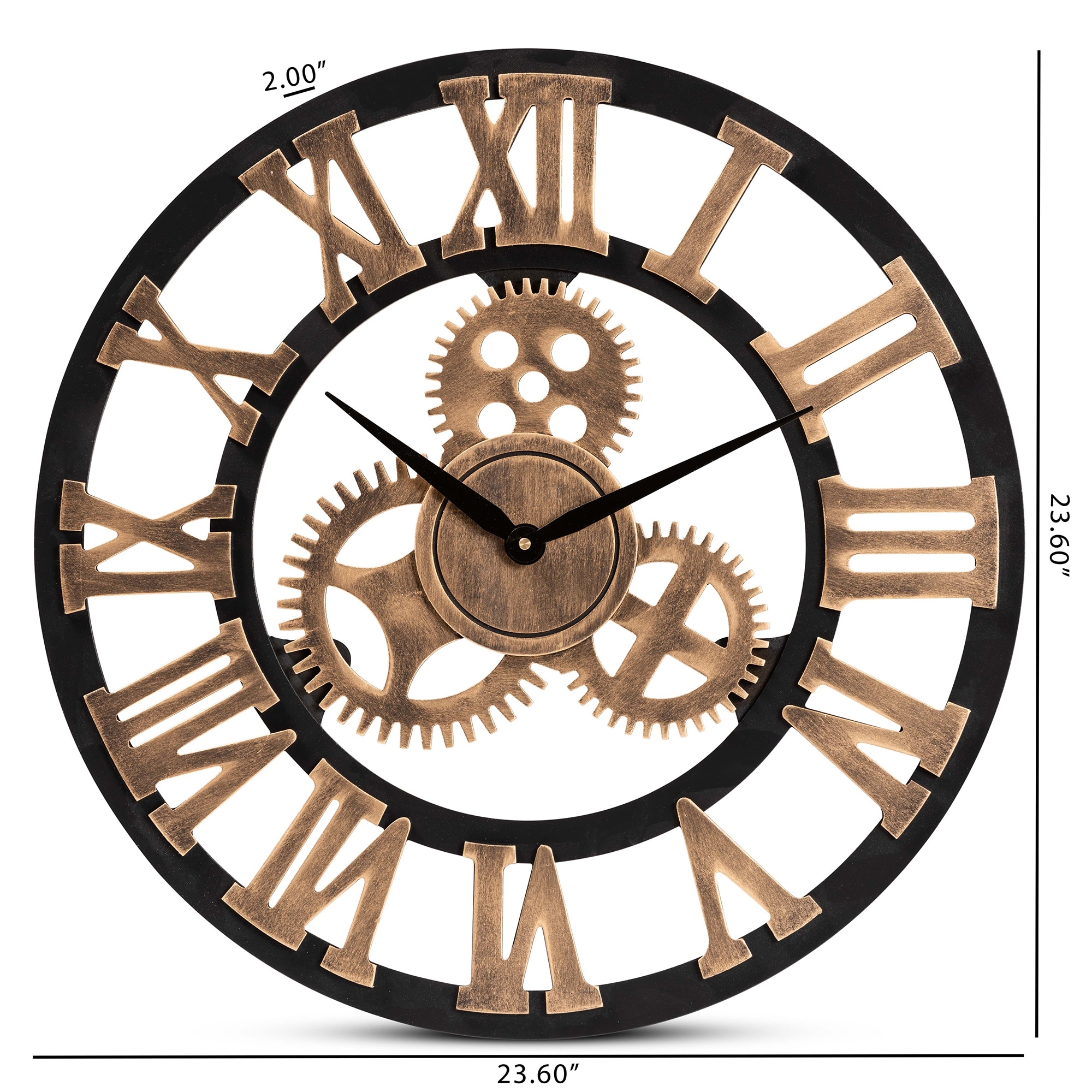 Randolph Industrial Vintage Style Wood Wall Clock - On Sale - Bed