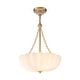 preview thumbnail 11 of 14, Chic Modern 3-Light Shell Scalloped Glass Chandelier For Dining Room - 15.7 in