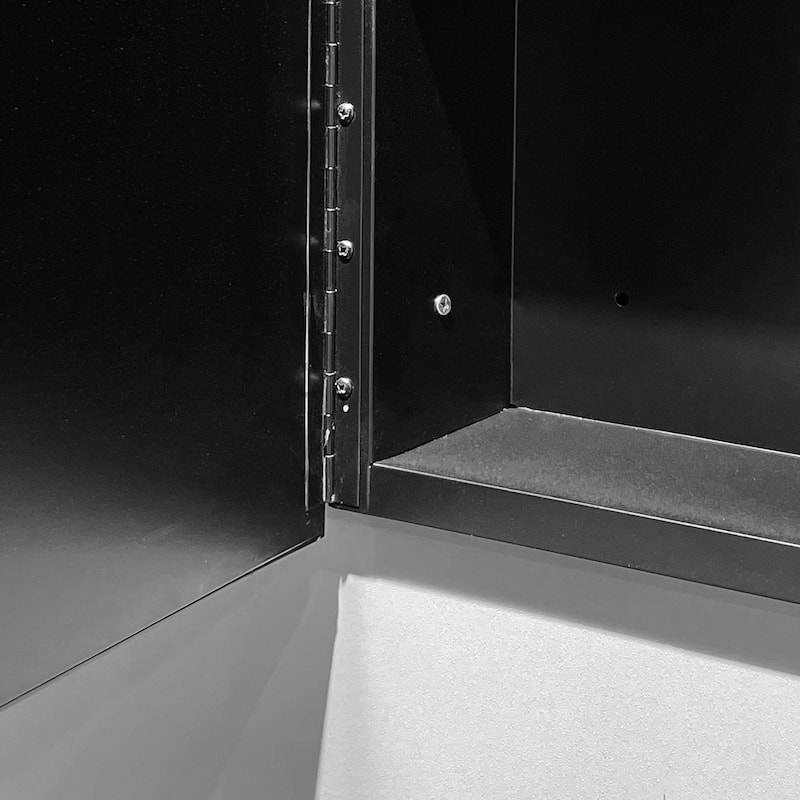 30 in. W x 26 in. H Black Framed Wall Mounted or Recessed Bathroom Medicine Cabinet with Mirror - 30" x 26"