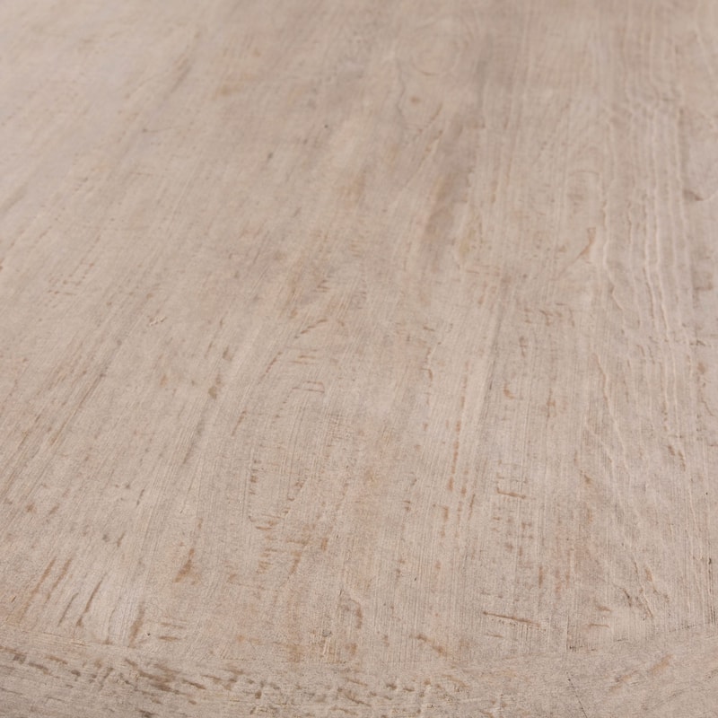 Sophia 72" Round Reclaimed Pine Modern Dining Table with Ball Pedestal Base