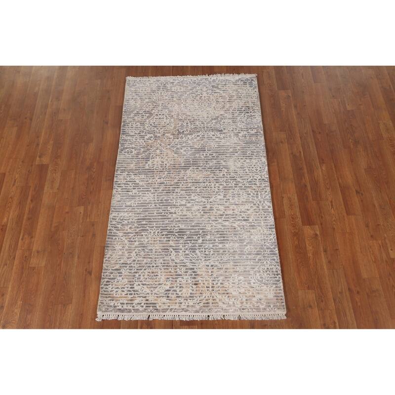All-Over Abstract Modern Accent Rug Handmade Wool Carpet - 3'0"x 5'3"