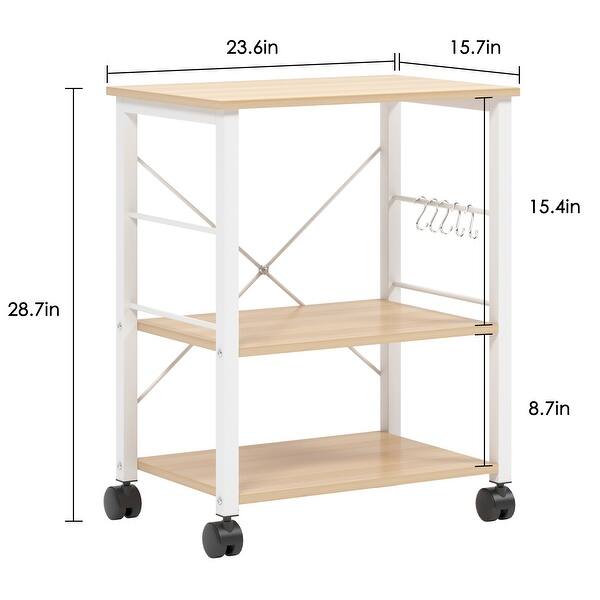 3Tier Kitchen Bakers Racks Utility Microwave Oven Stand Storage Cart